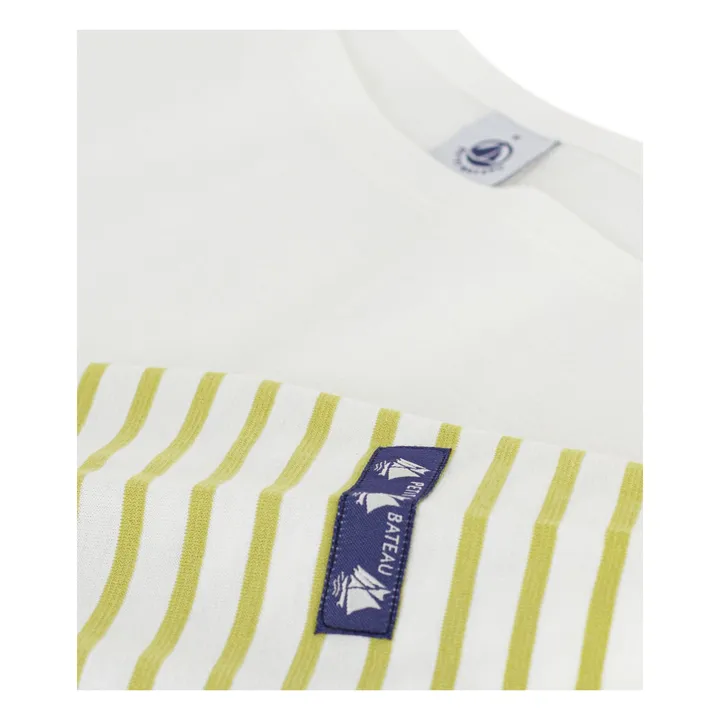 Marinière Petit Bateau | Verde amarillo- Imagen del producto n°1