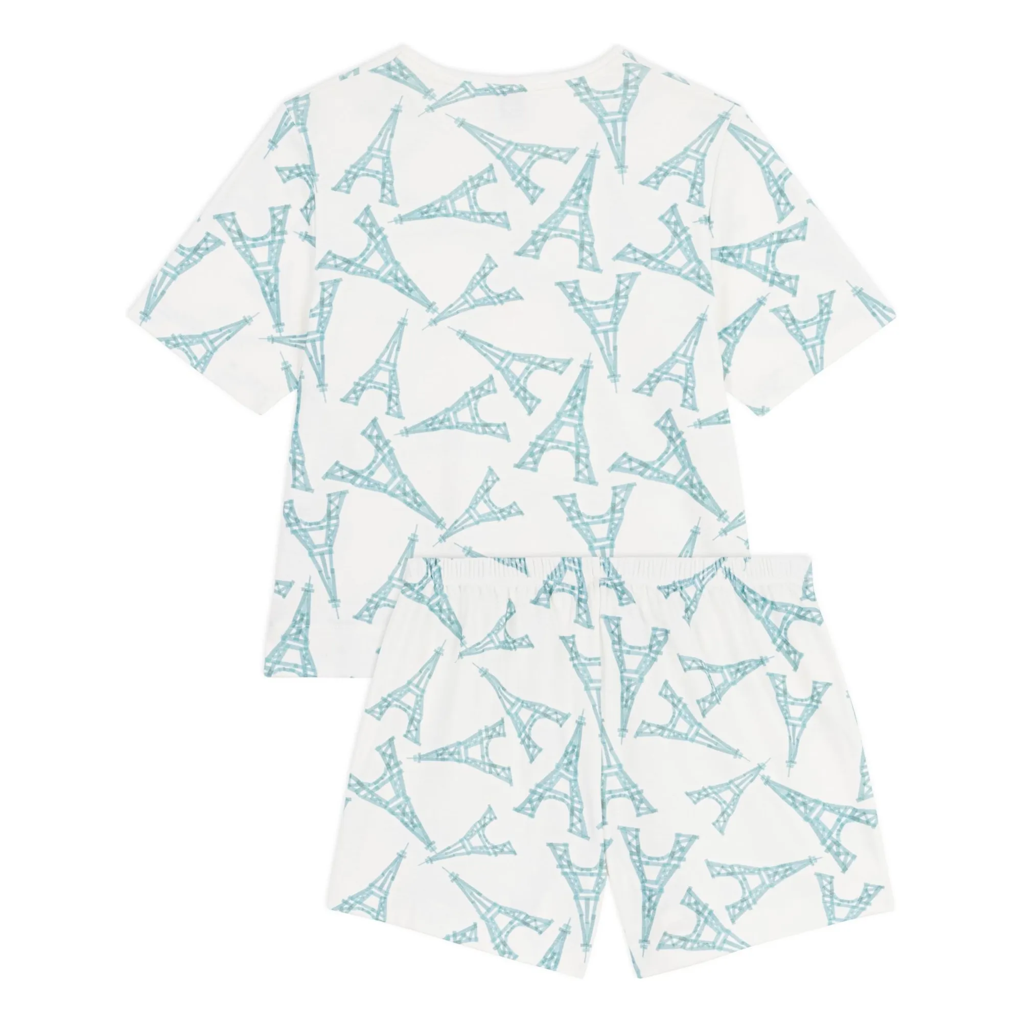 Pyjama Short Tour Eiffel | Blanc- Image produit n°4