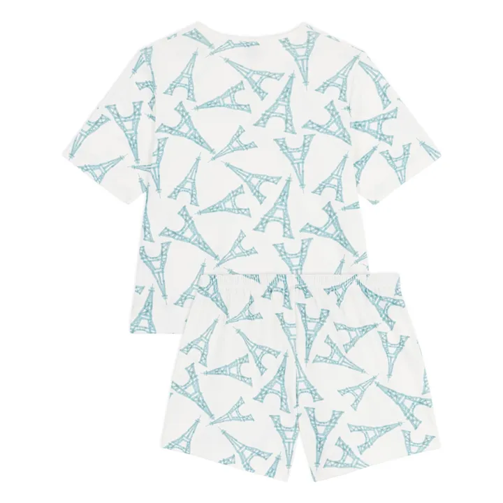 Pijama Corto Torre Eiffel | Blanco- Imagen del producto n°4