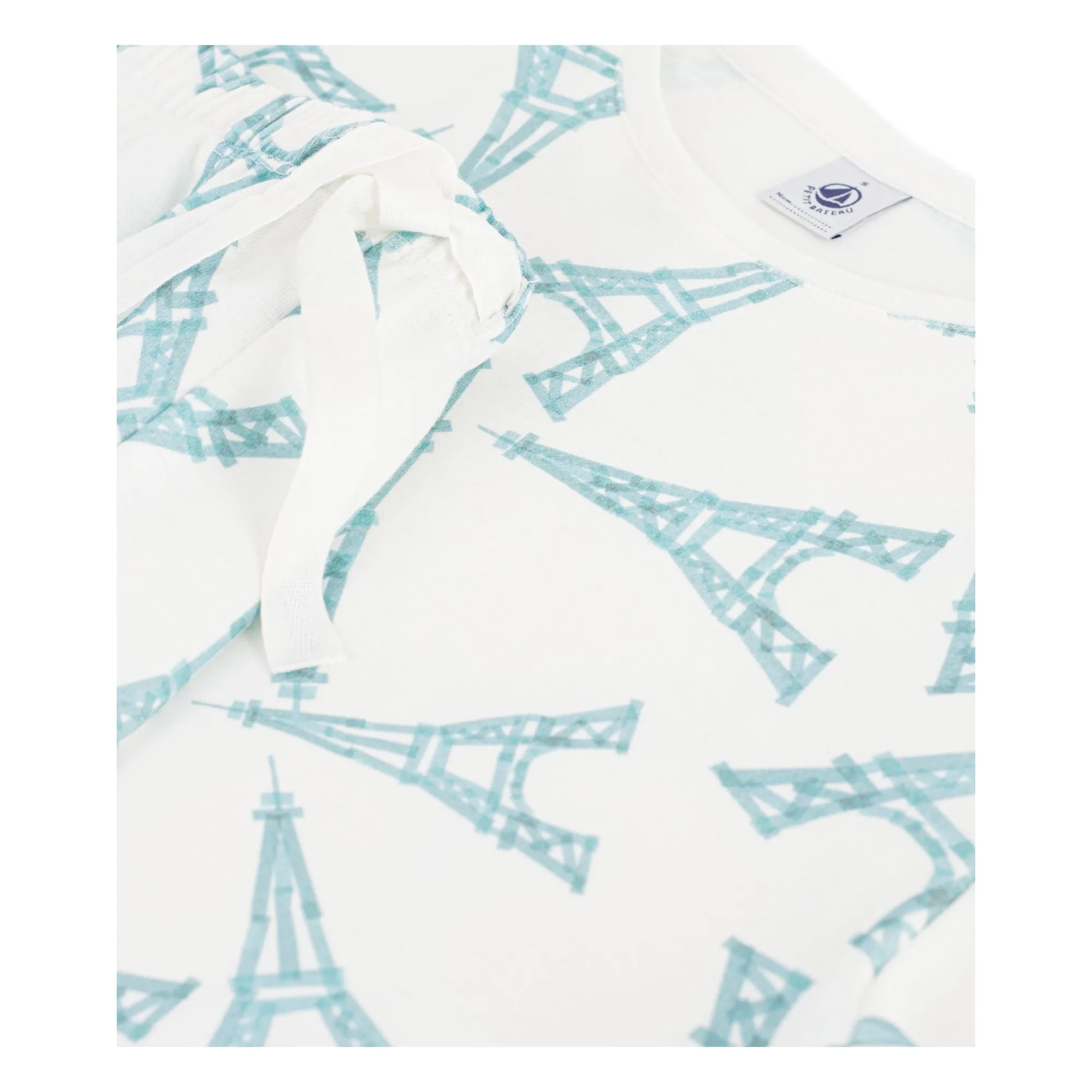 Pyjama Short Tour Eiffel | Blanc- Image produit n°3