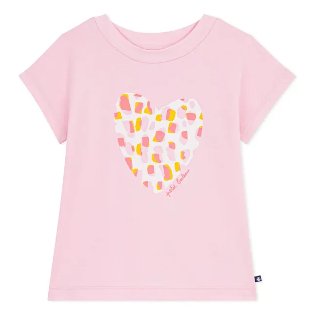 Camiseta Corazón de algodón ecológico | Rosa