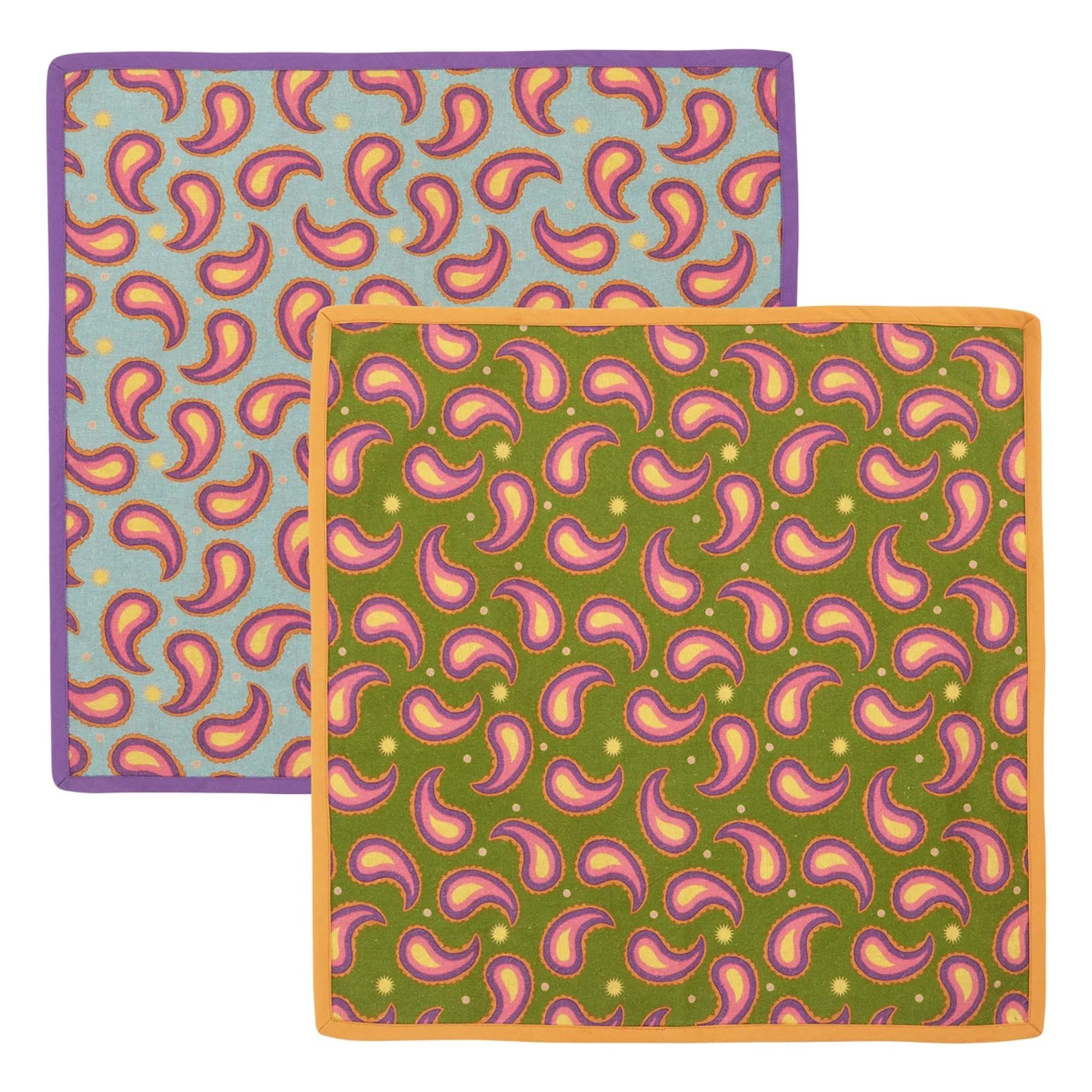 Anna + Nina Multicoloured Paisley Napkins - Set Of 2