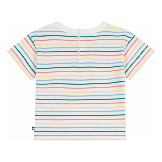 T-shirt Rayé Glace | Blanc