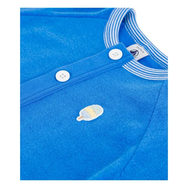 Combishort Unie Eponge | Bleu roi