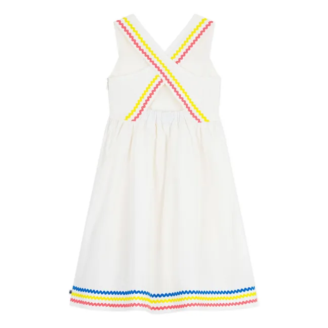 Organic Cotton Poplin Strapless Dress | White