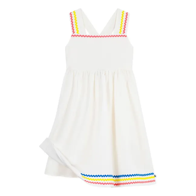 Robe à Bretelles Popeline Coton Bio | Blanc