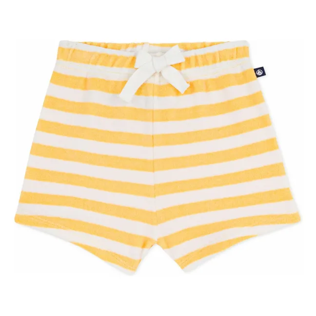 Short Rayé Eponge | Jaune