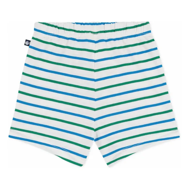 Short Rayé Molleton | Blanc