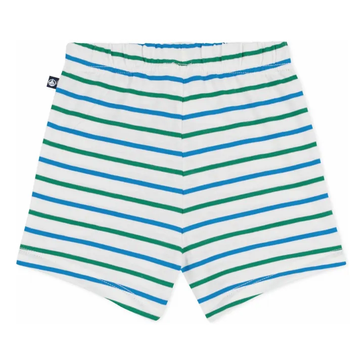 Pantalón corto polar a rayas | Blanco- Imagen del producto n°4