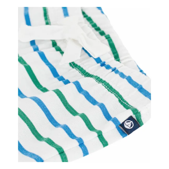 Pantaloncini in pile a righe | Bianco