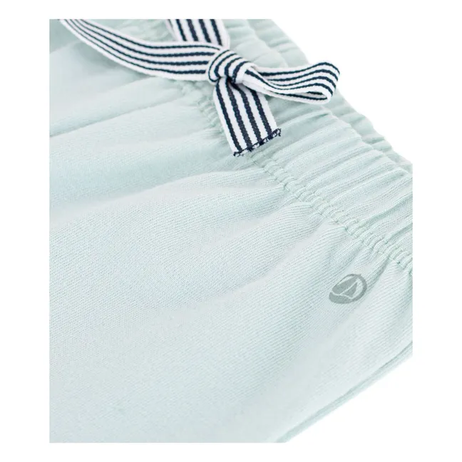 Organic cotton fleece shorts | Turquoise