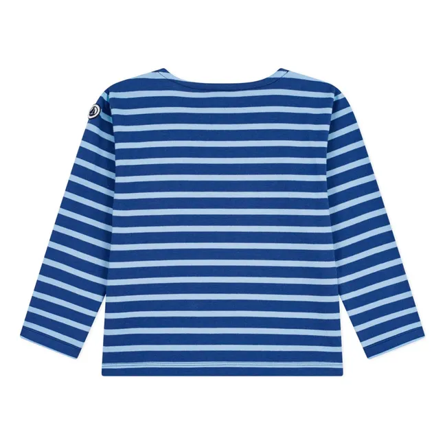 T-shirt Ecusson Marinière | Bleu