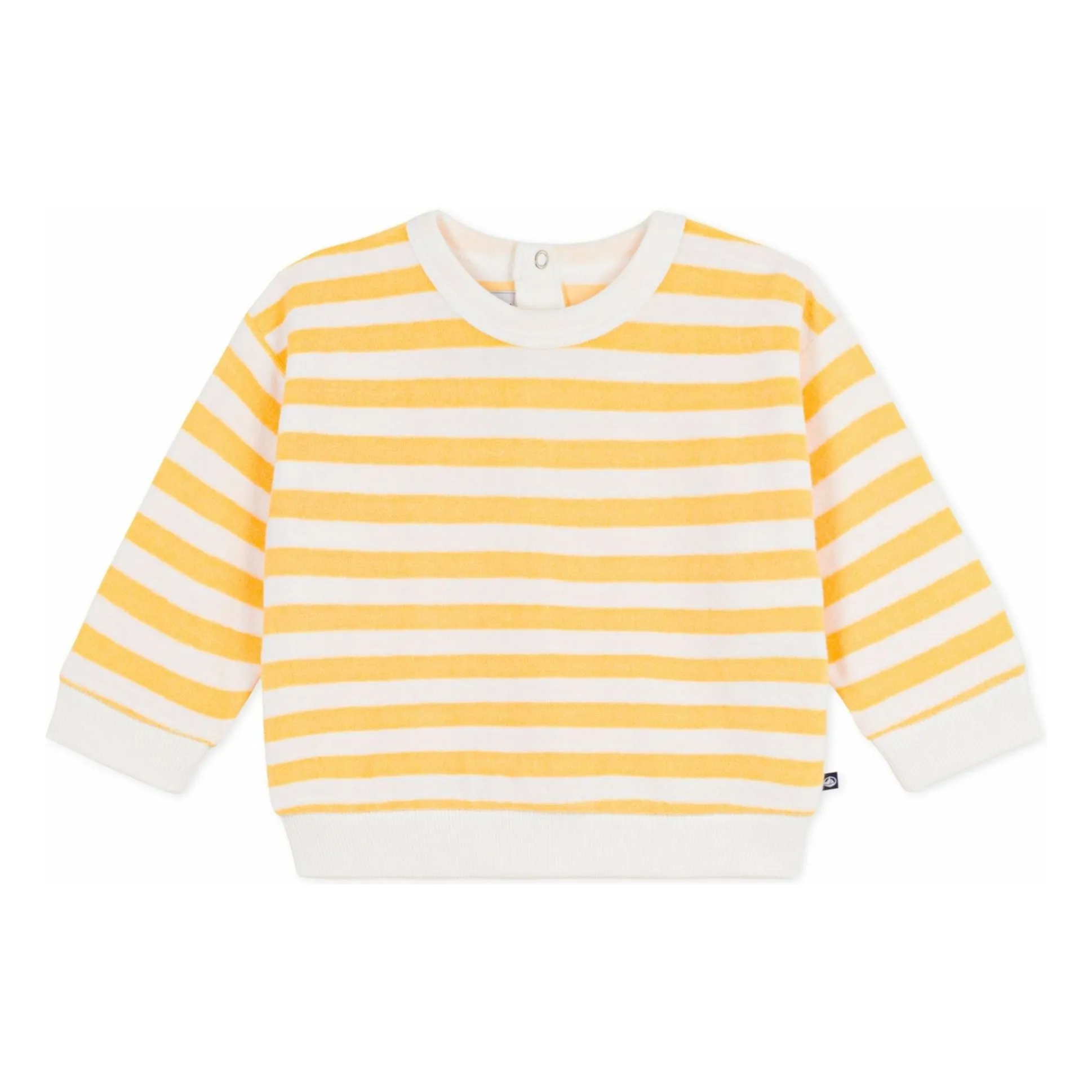 Petit Bateau Boys Yellow Terry Stripe Sweat