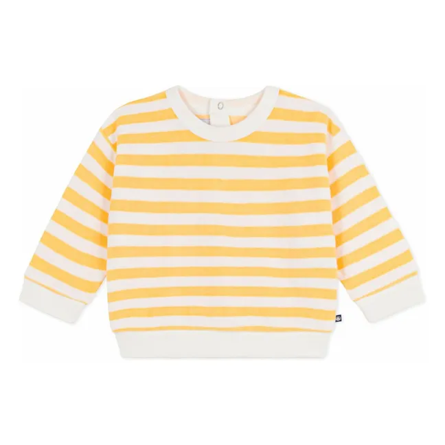 Sweat Rayé Eponge | Jaune