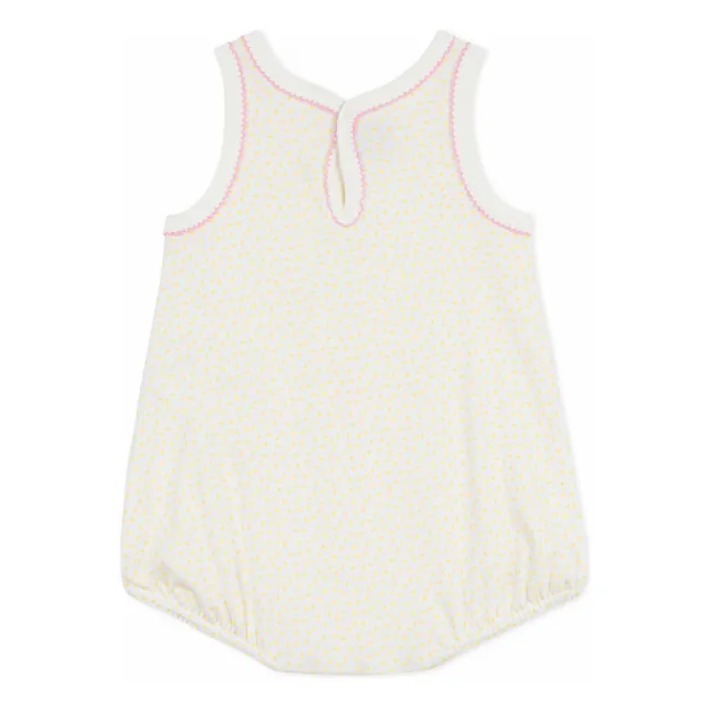 Pyjama Combishort with Dots | White