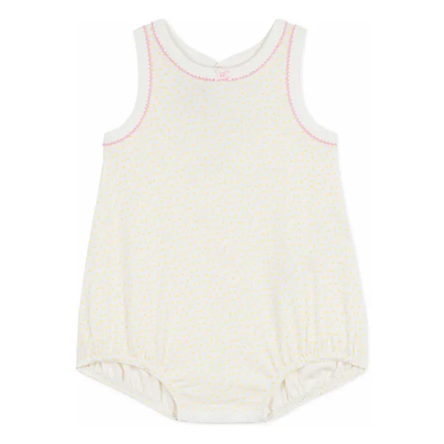 Pyjama Combishort à Pois | Blanc