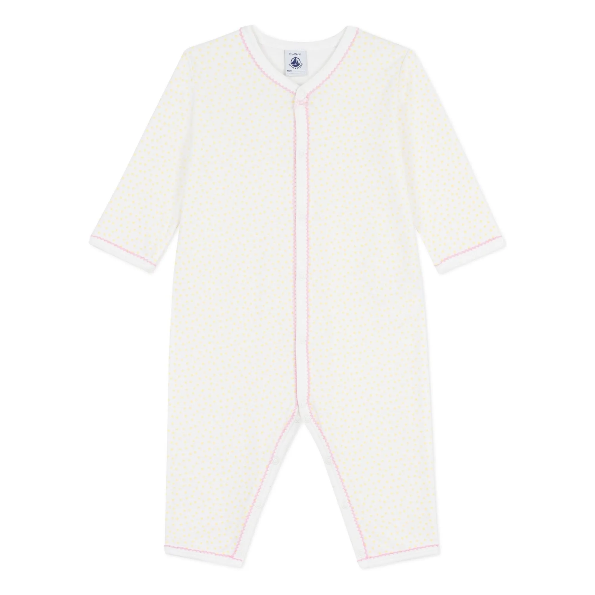 Petit Bateau Girls White Dors Bien Organic Cotton Pyjamas