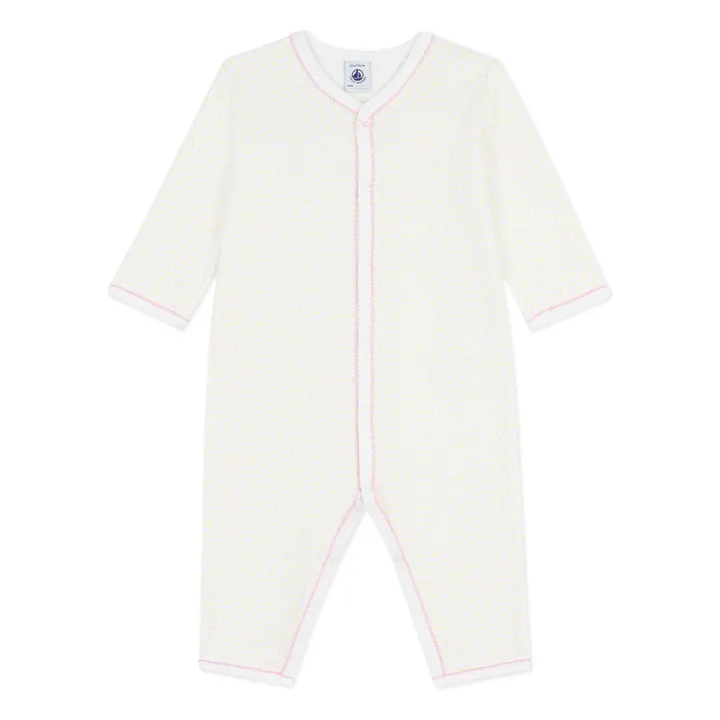 Pijama de algodón orgánico Dors Bien | Blanco- Imagen del producto n°0