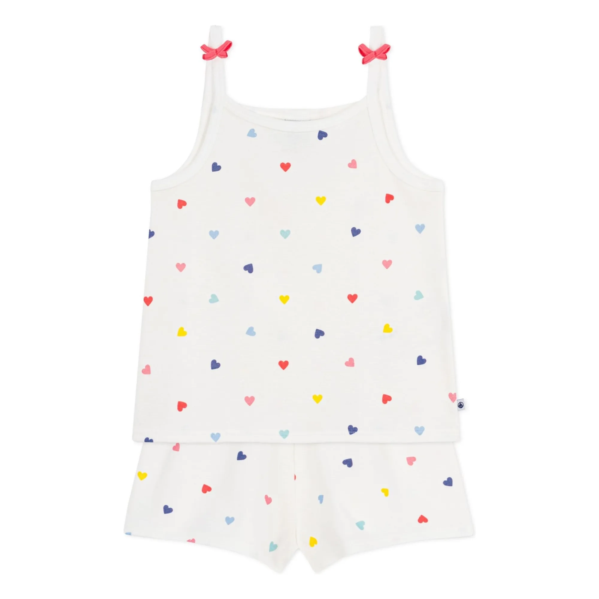 Pyjama Short Débardeur Cœurs | Blanc- Image produit n°4
