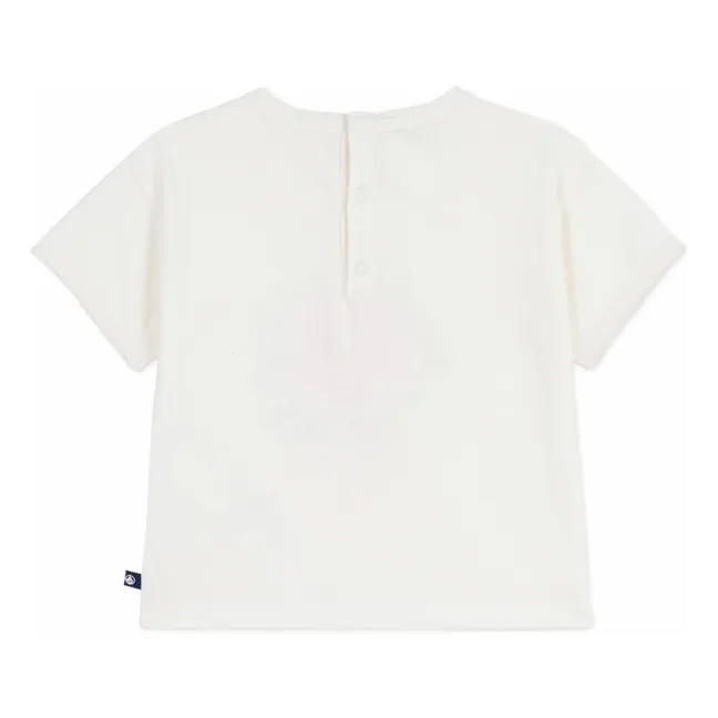 T-shirt Fleur Coton Bio | Blanc