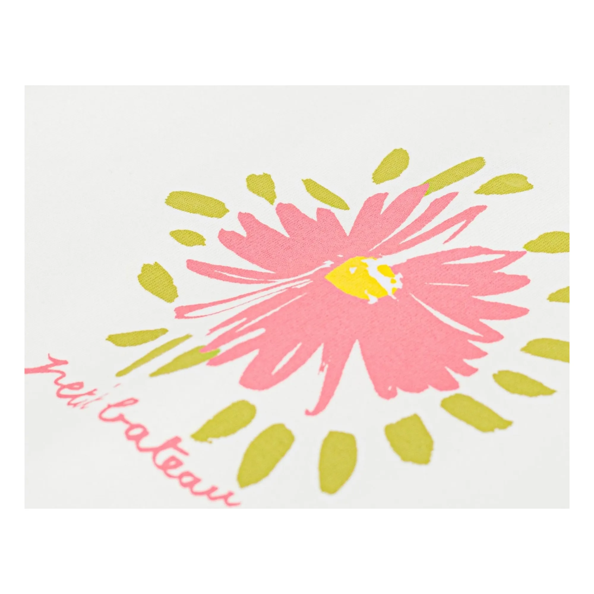 T-shirt Fleur Coton Bio | Blanc- Image produit n°1