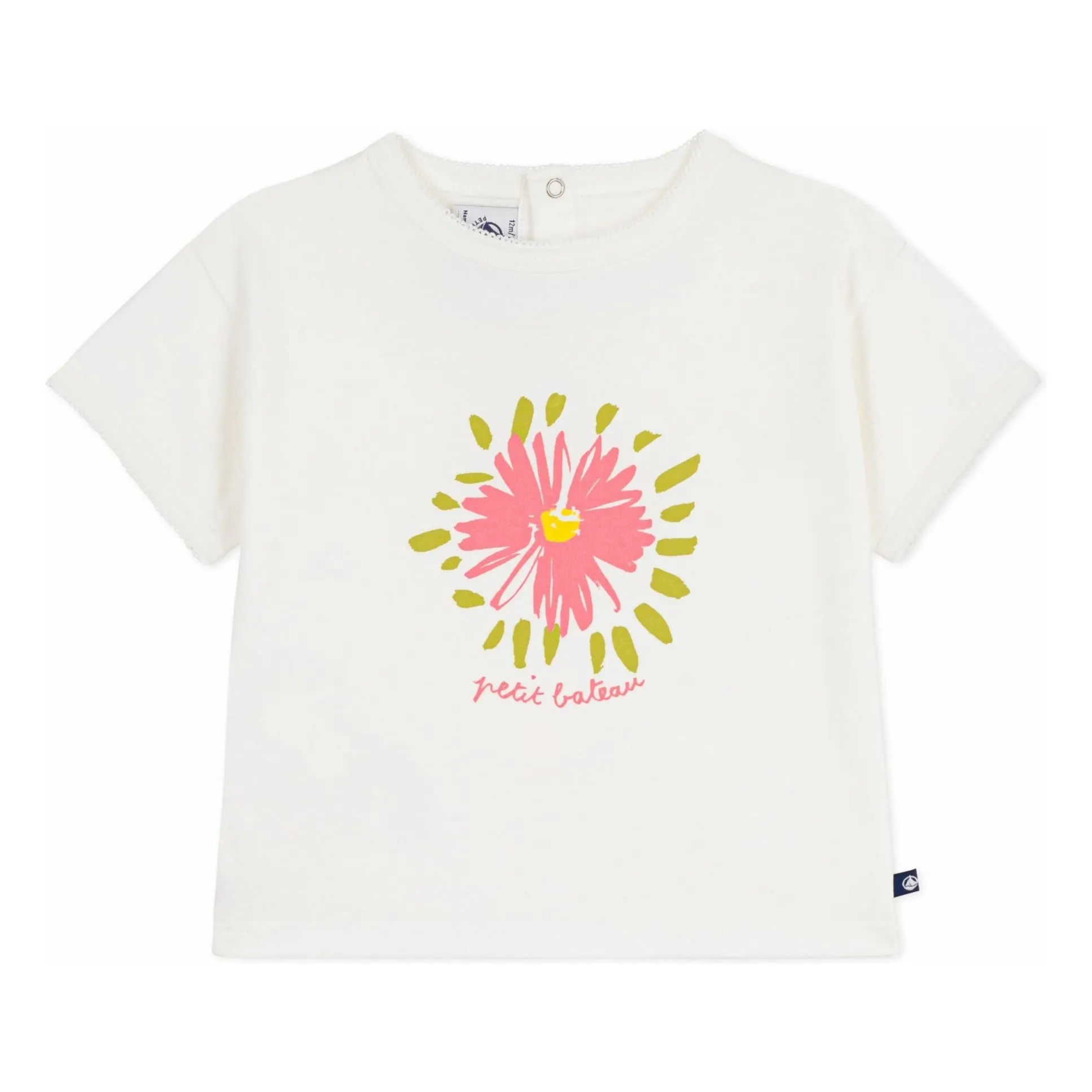 T-shirt Fleur Coton Bio | Blanc- Image produit n°0