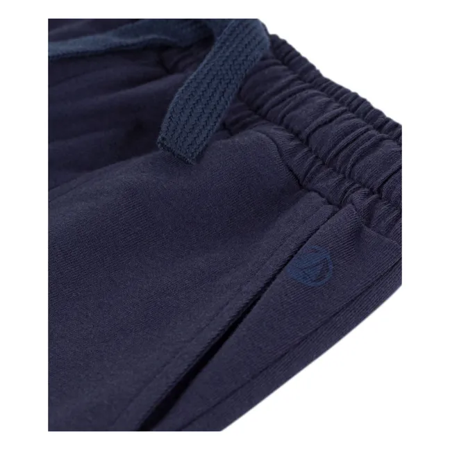 Bermuda Uni Coton Bio | Bleu foncé