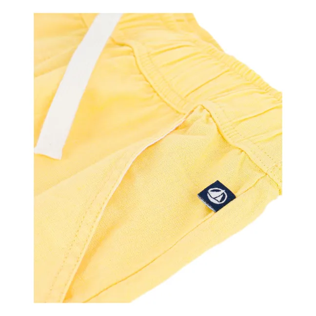 Uni Linen Bermuda shorts | Yellow
