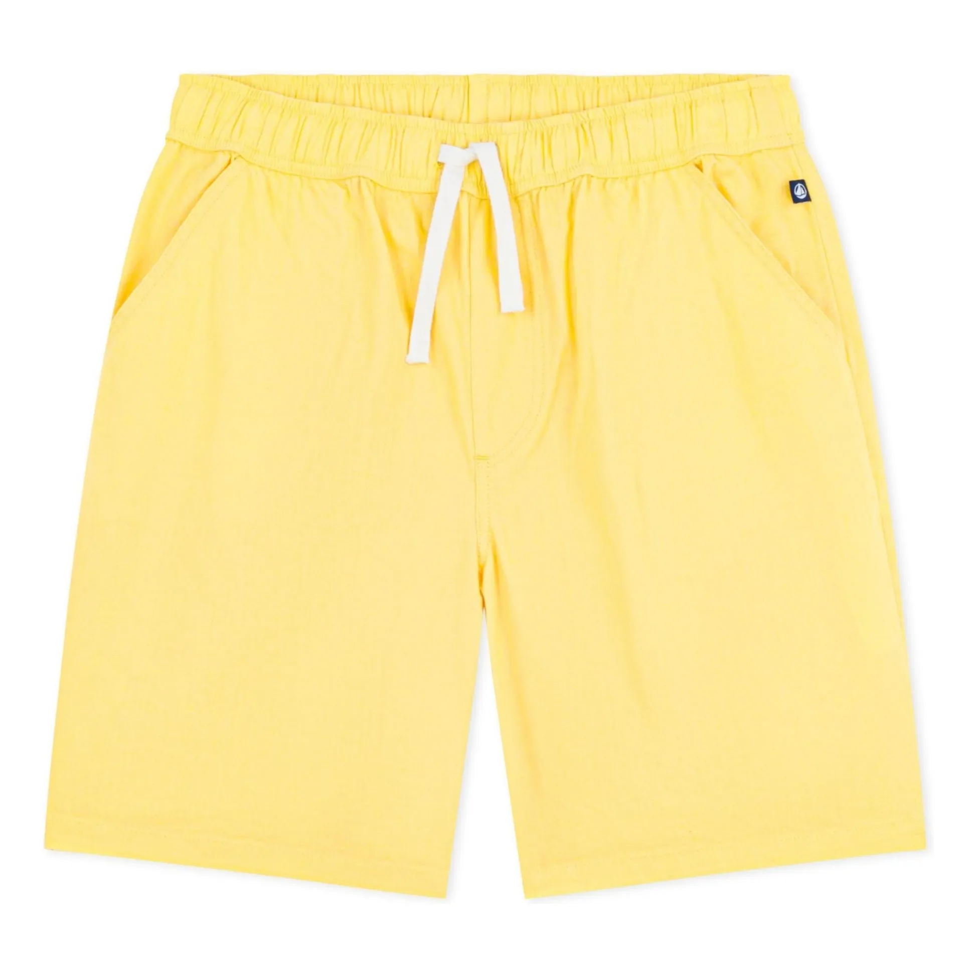 Petit Bateau Boys Yellow Uni Linen Bermuda Shorts