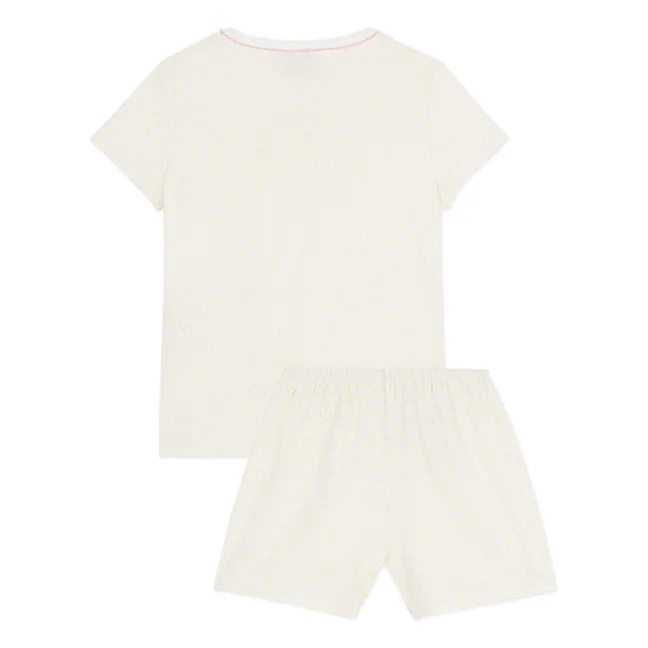 Pyjama Short à Pois | Blanc
