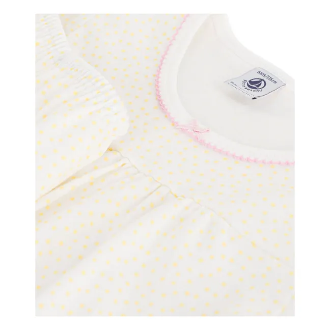 Pyjama Short with Dots | White