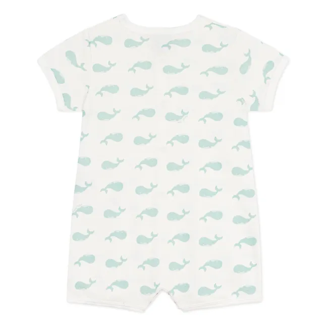 Pyjama Combishort Baleines | Blanc