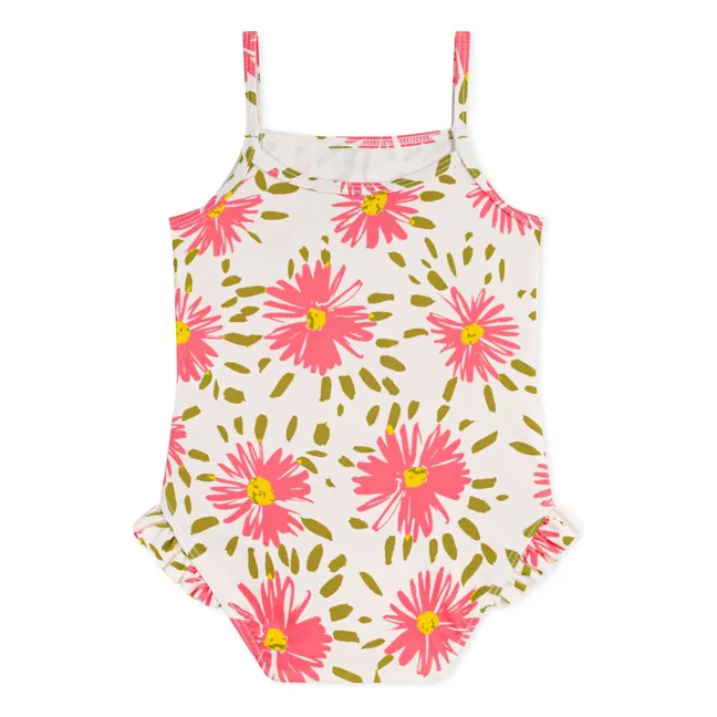 Floral Baby Swimsuit | White