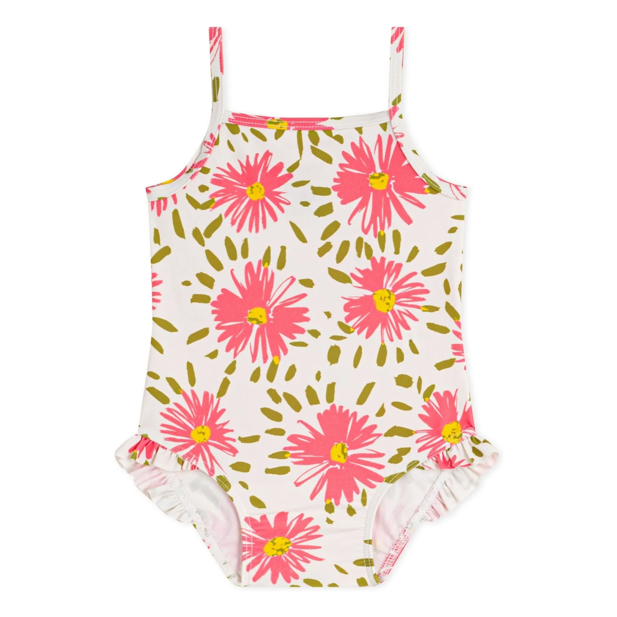 Maillot de Bain Fleuri Bébé | Blanc- Image produit n°0