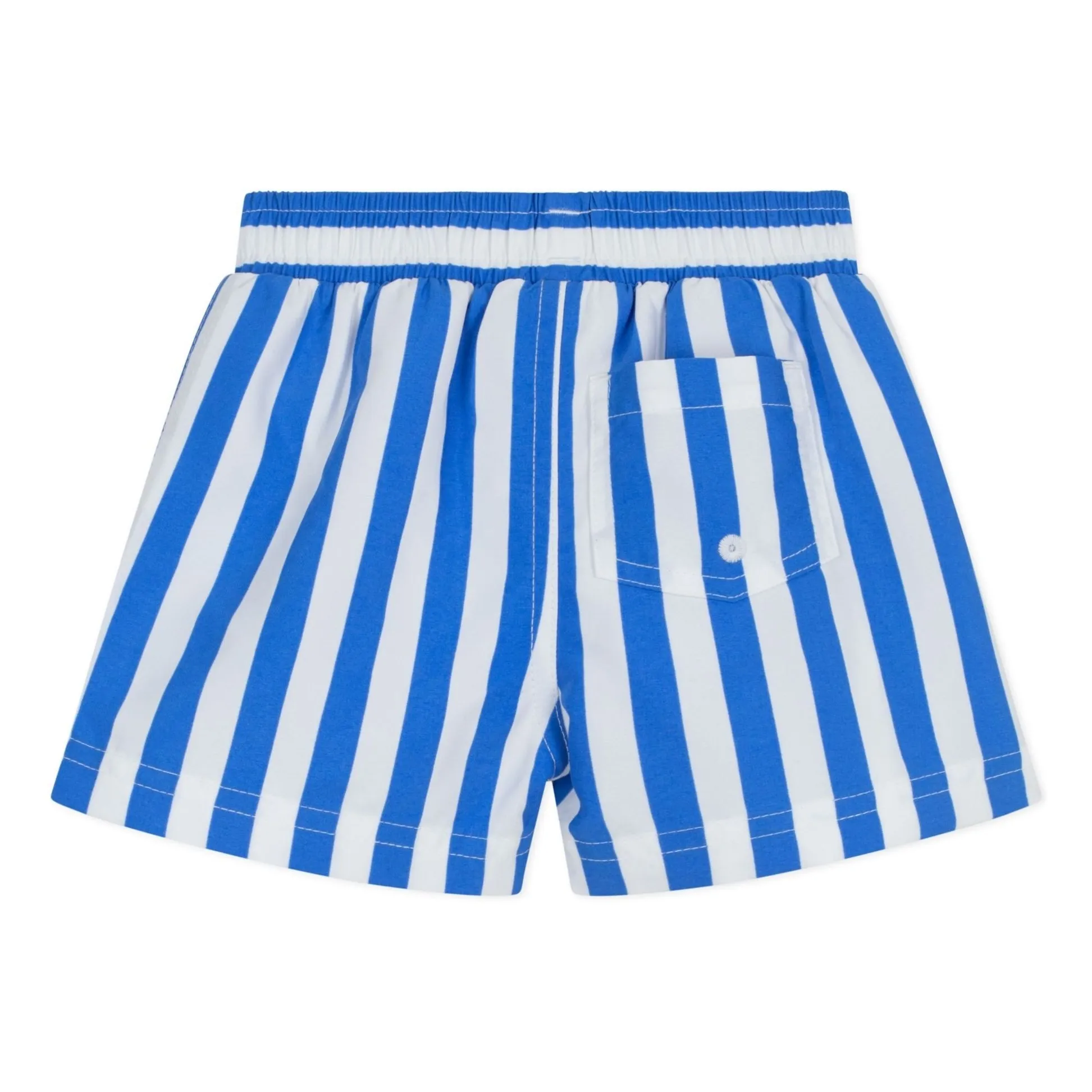 Short de Bain Rayé Fibres Recyclées Bébé | Bleu- Image produit n°4