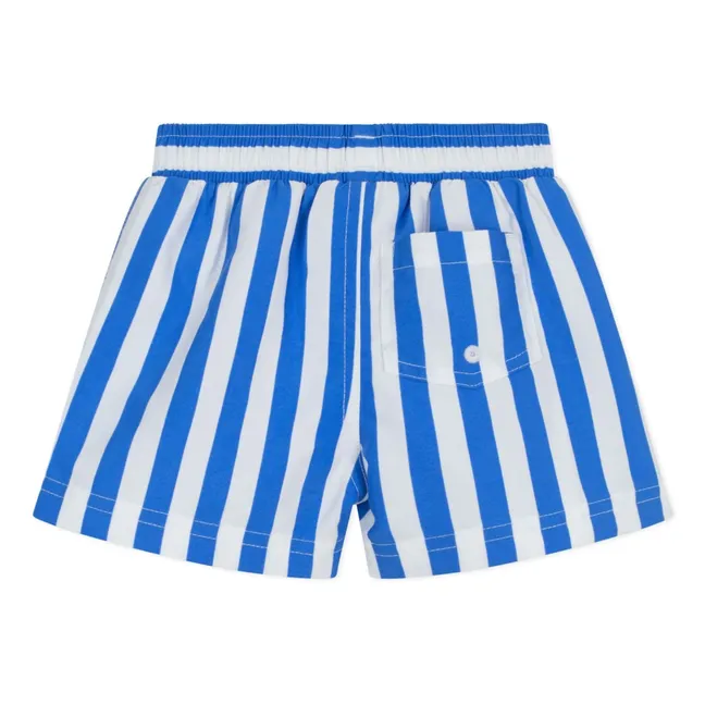 Short de Bain Rayé Fibres Recyclées Bébé | Bleu