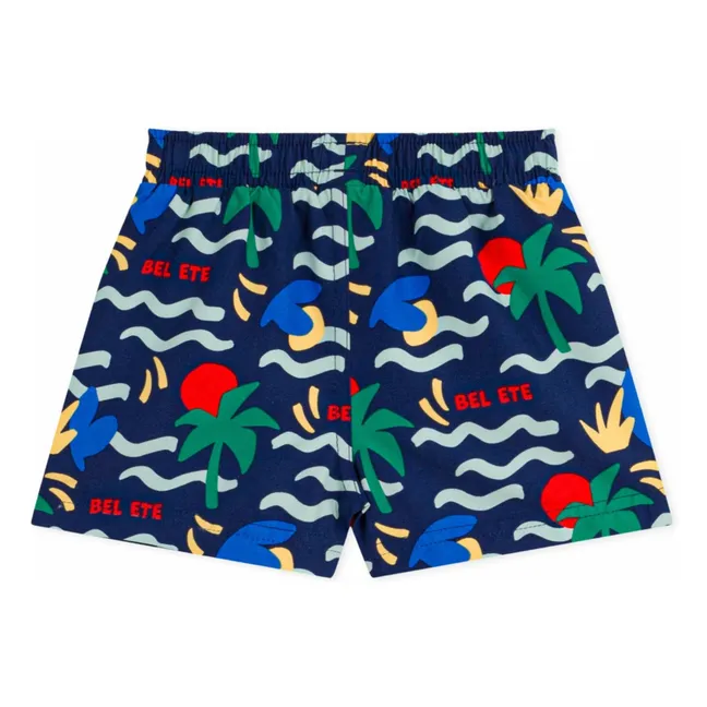 Short de Bain Bel Eté Fibres Recyclées Bébé | Bleu foncé