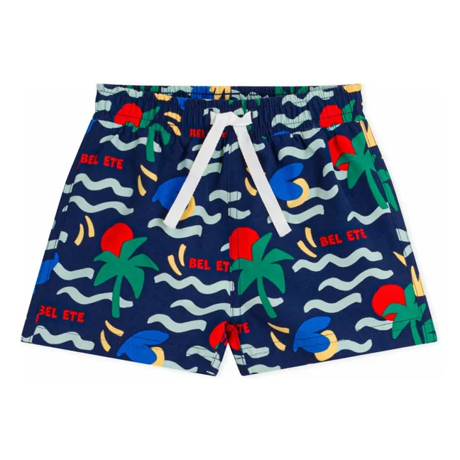 Short de Bain Bel Eté Fibres Recyclées Bébé | Bleu foncé