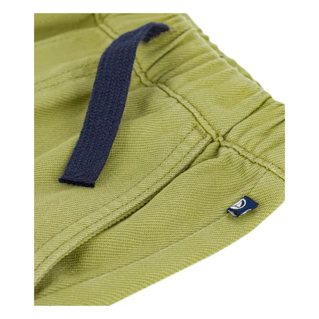 Pantalón recto de sarga | Olive