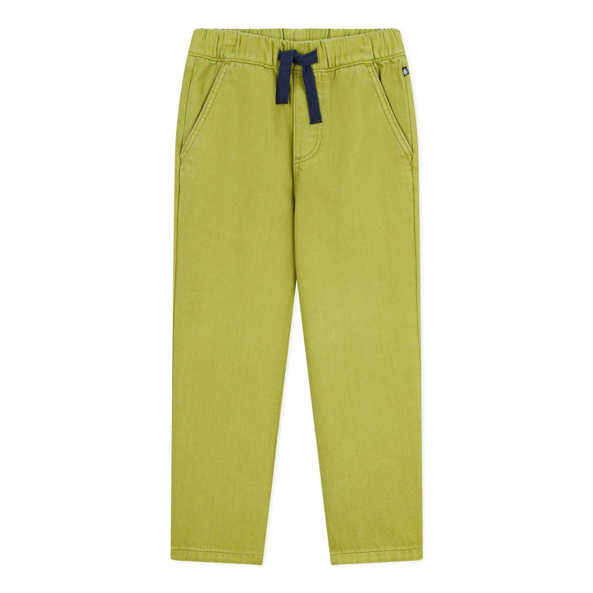 Petit Bateau Boys Olive Straight Twill Pants