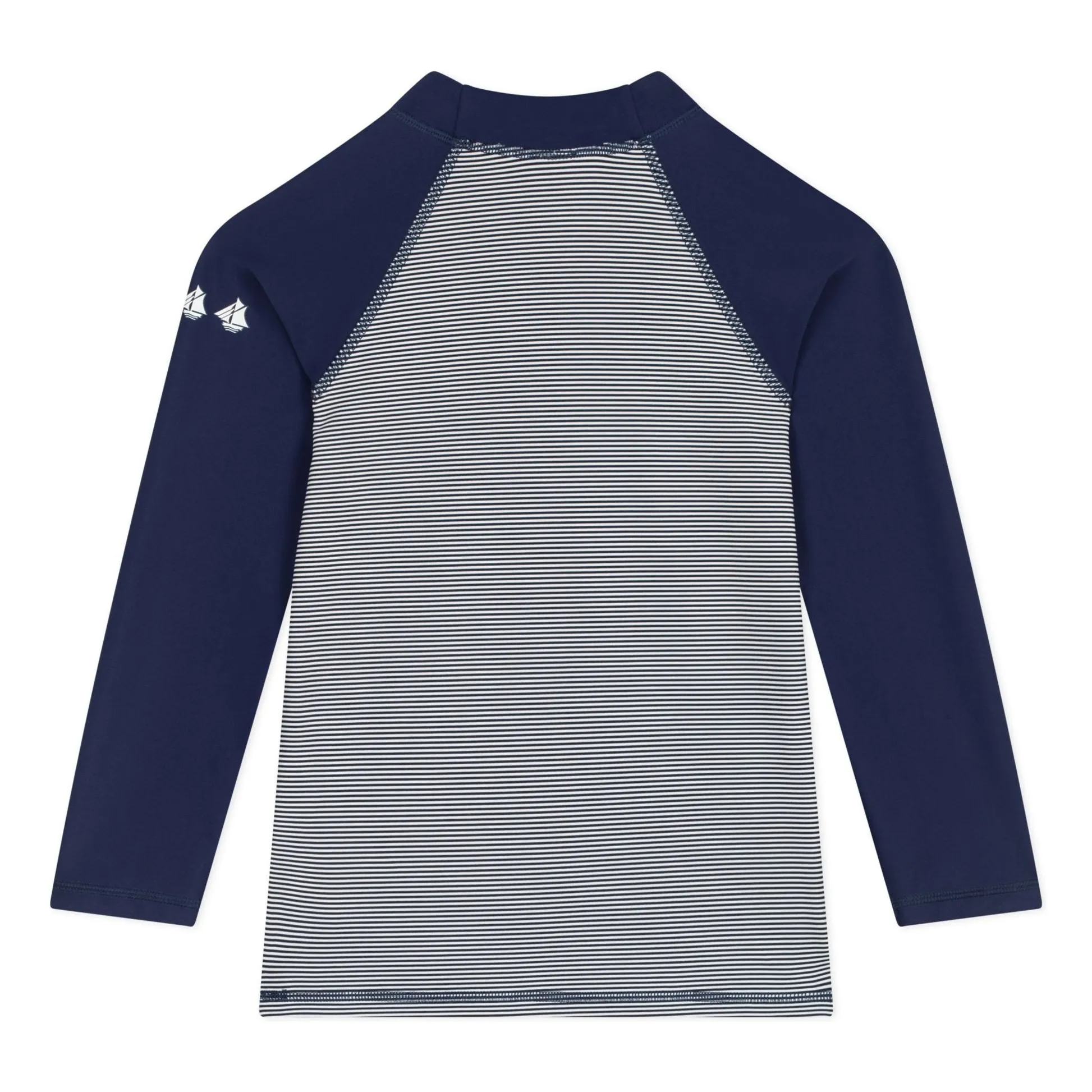 T-shirt de Bain Anti-UV Rayé | Bleu nuit- Image produit n°2