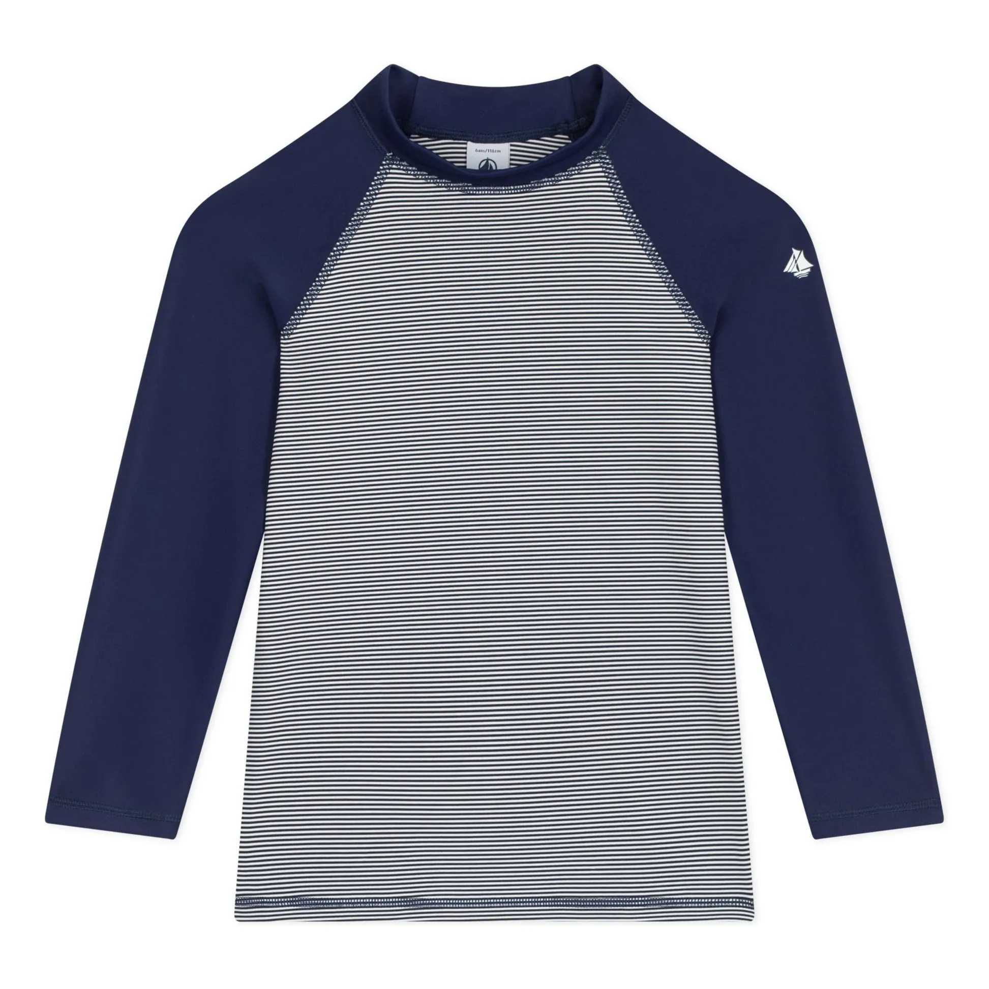 T-shirt de Bain Anti-UV Rayé | Bleu nuit- Image produit n°0