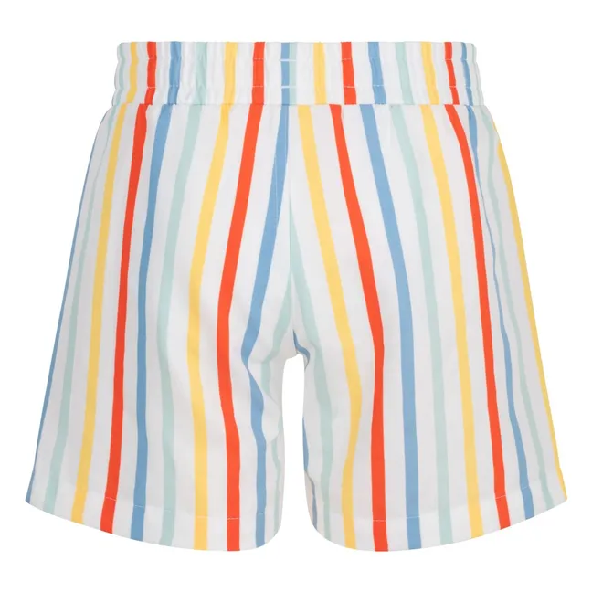 Recycled Fiber Striped Swim Shorts | Yellow