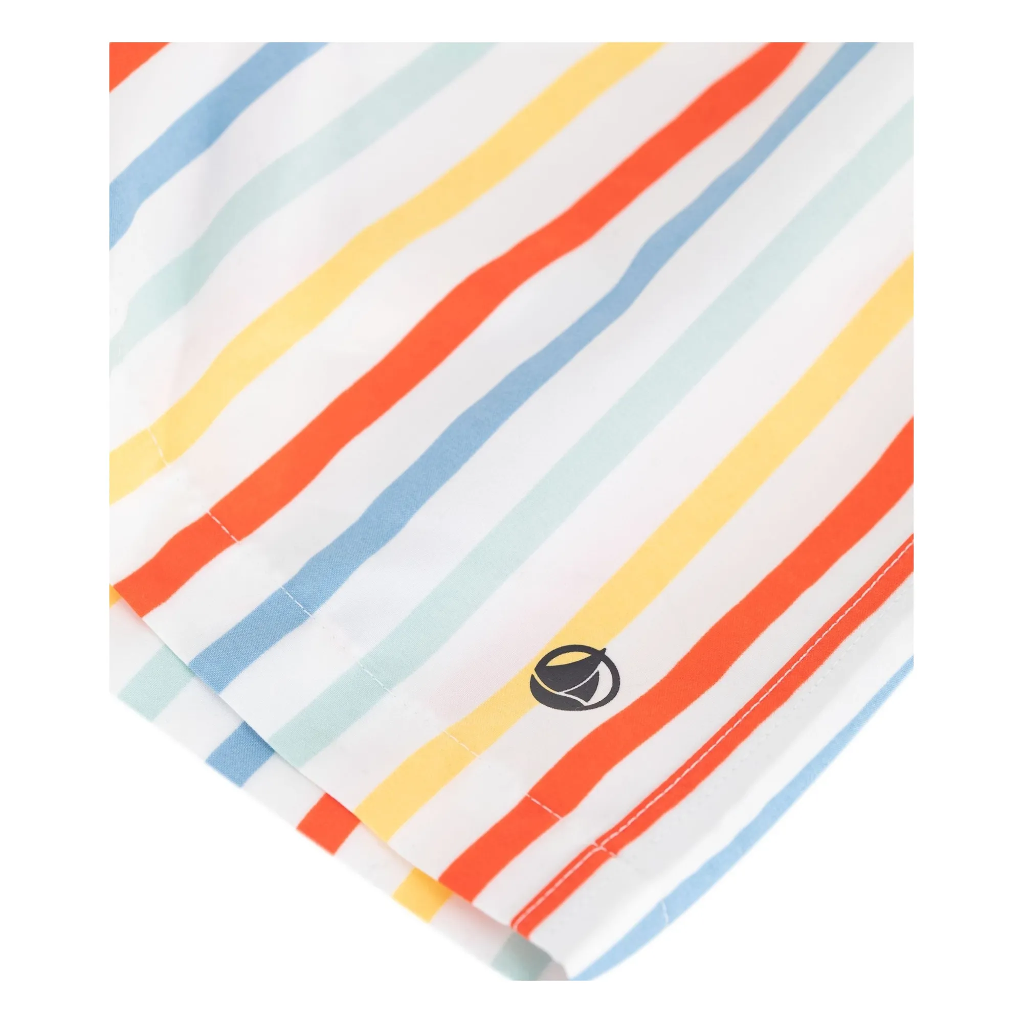 Short de Bain Rayé Fibres Recyclées | Jaune- Image produit n°1