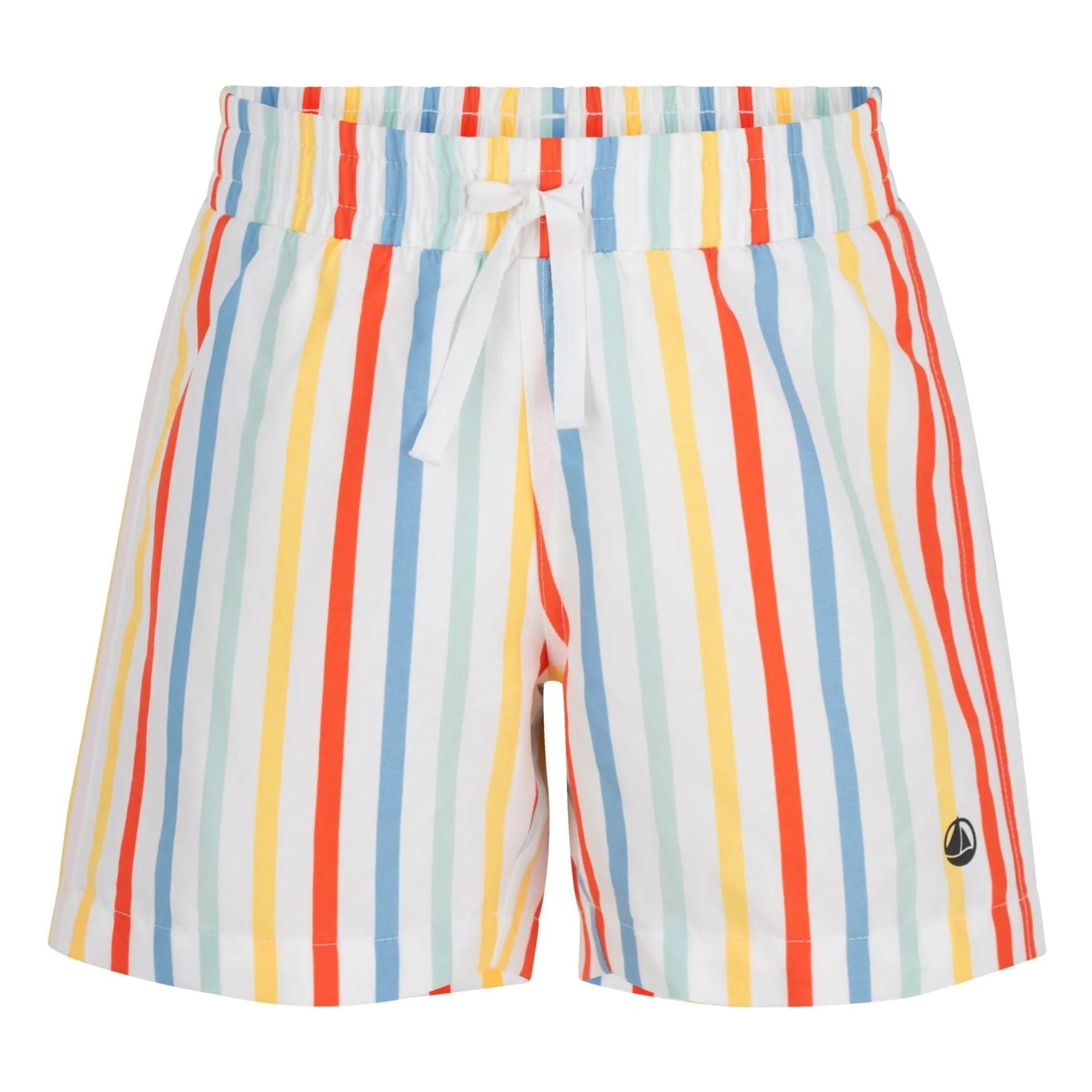 Petit Bateau Boys Yellow Recycled Fiber Striped Swim Shorts