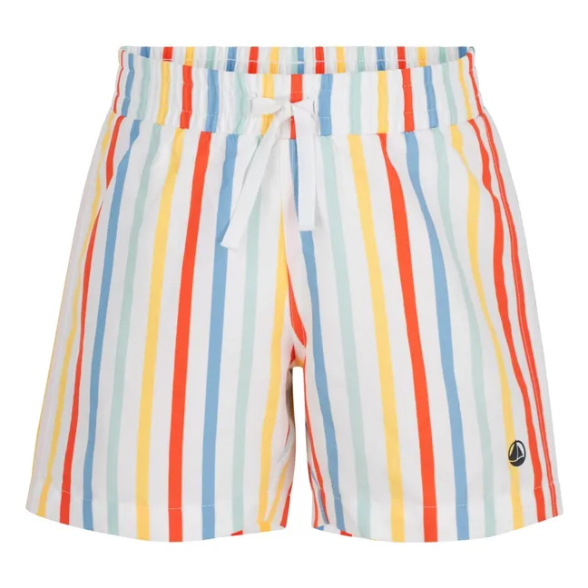 Pantaloncini da bagno a righe in fibra riciclata | Giallo