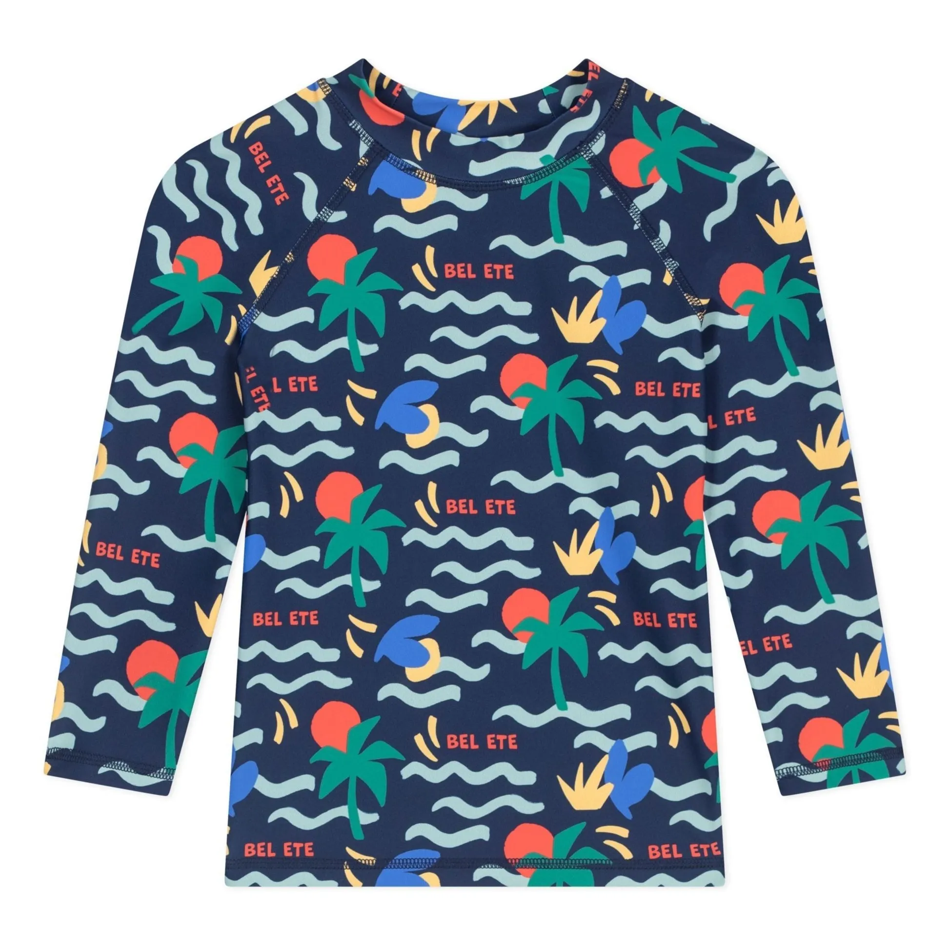Petit Bateau Boys Midnight Blue Bel Eté Uv Protection Bath T-Shirt