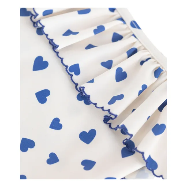 Maillot de Bain Volants Cœurs | Blanc