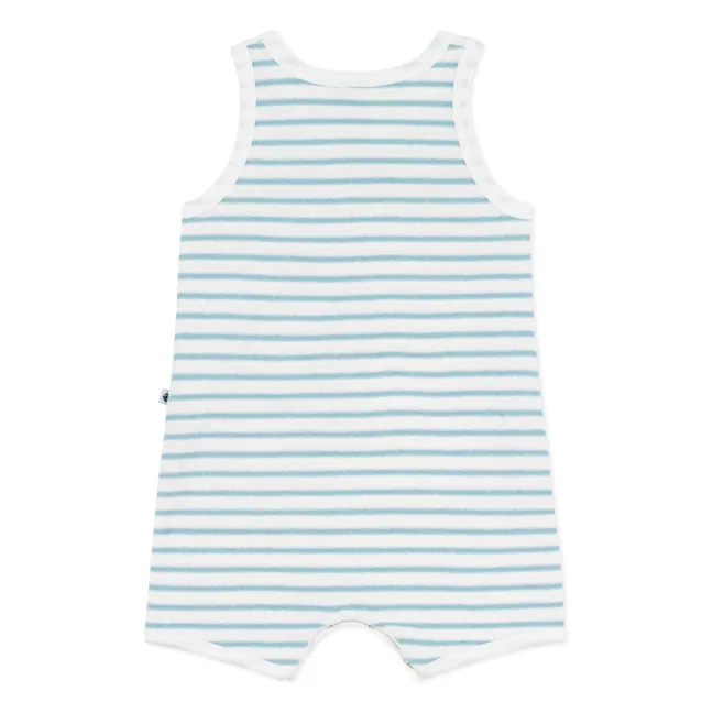 Combishort Rayée Eponge | Bleu