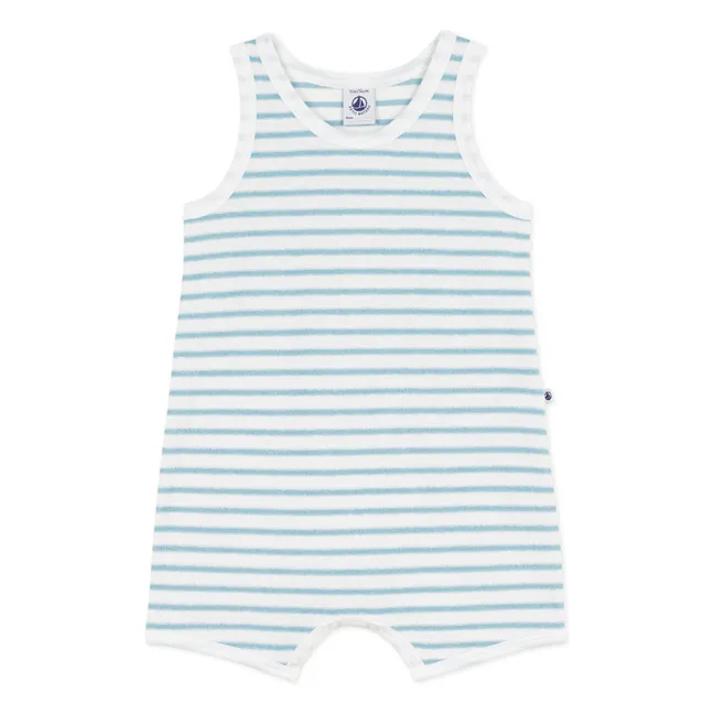 Combishort Rayée Eponge | Bleu